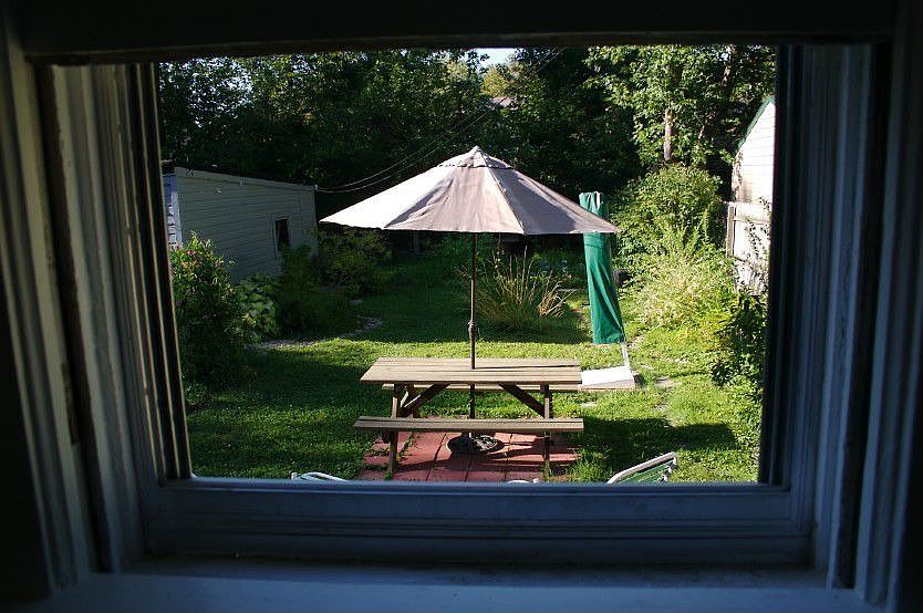 Backyard patio from 3253 kitchen window.