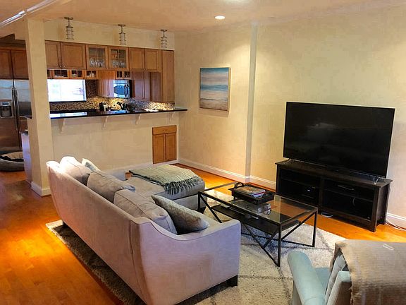 Open living room with breakfast bar