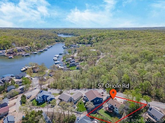 Drone view from the rear of the home.
