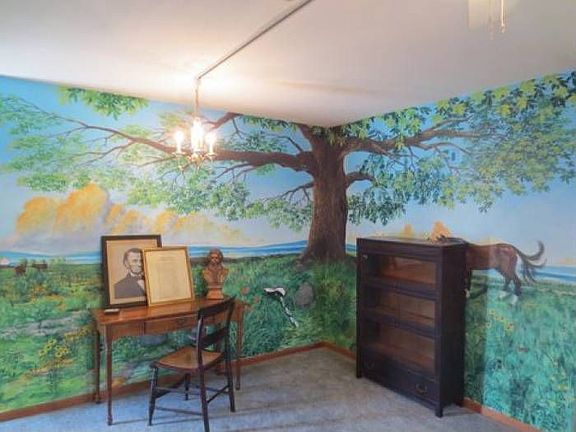 Mural in dining room