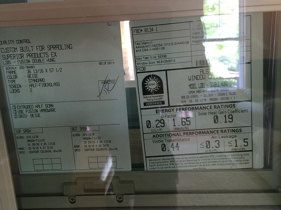 New Low-E windows installed