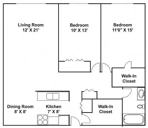 Floor plan St. Croix