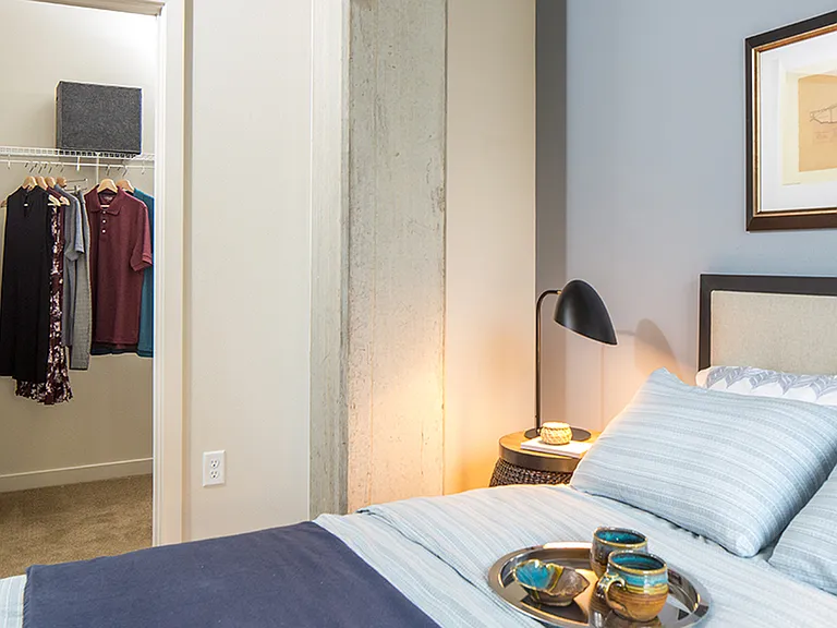 Spacious bedrooms with large closets