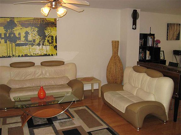 An alternate view of the living area.