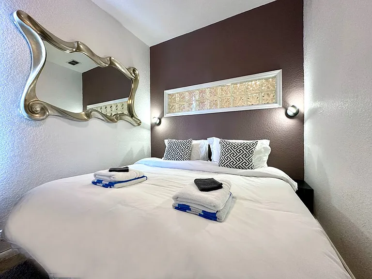 Choose between 1 King Bed or 2 Twin Beds and 1 Twin Bed for a comfortable stay.