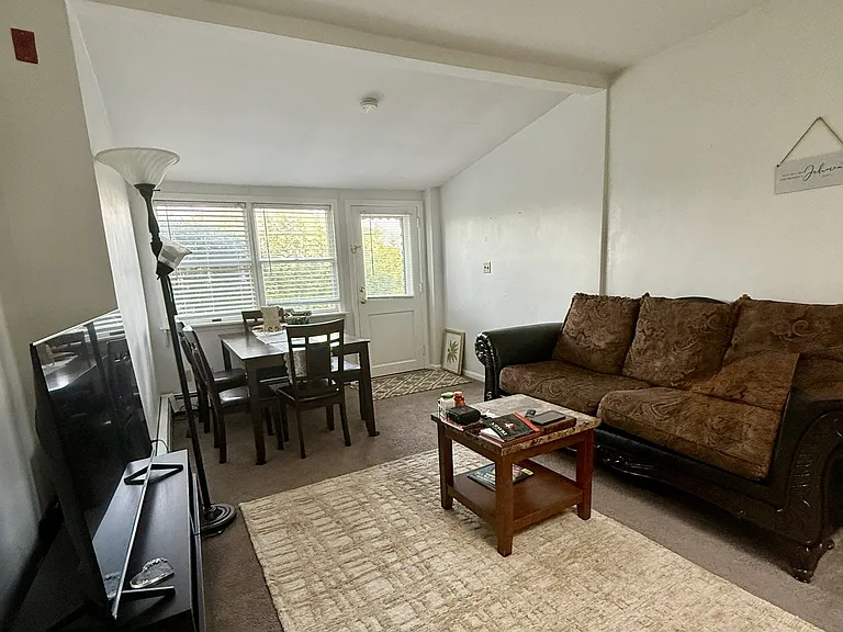 Spacious living room, carpet will be professionally shampooed before move-in
