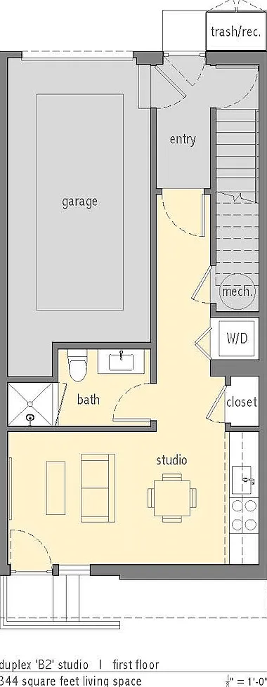 Studio, 400 sqft, $1,395 — Photo 2