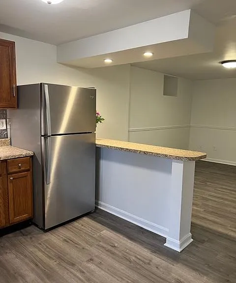 Kitchen/living space.