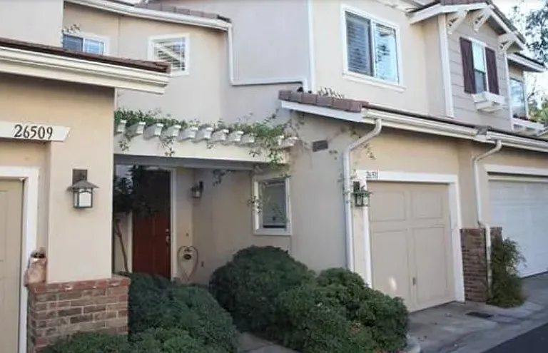 Front door and garage