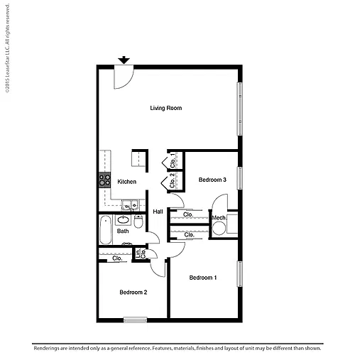 Floor plan 3 Bedroom