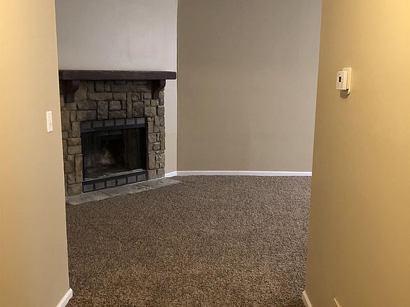 Living room with fireplace
