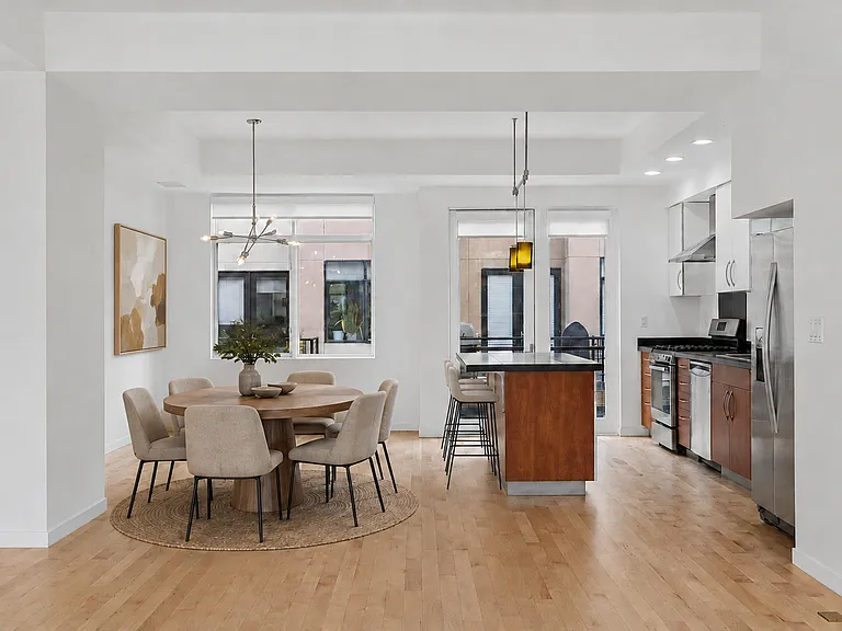 Kitchen with dining space. *Virtually Staged