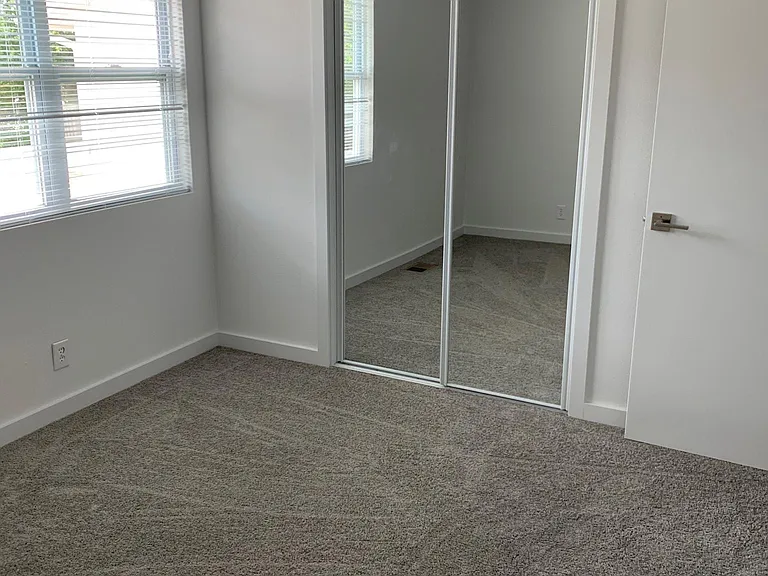 Master has a walk-in closet and an additional coat closet in the room.