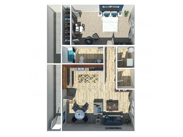 Floor plan 1 Bedroom 1 Bath