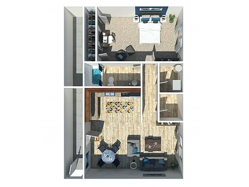 Floor plan 1 Bedroom 1 Bath