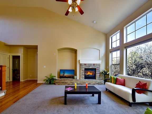 Living room with fireplace