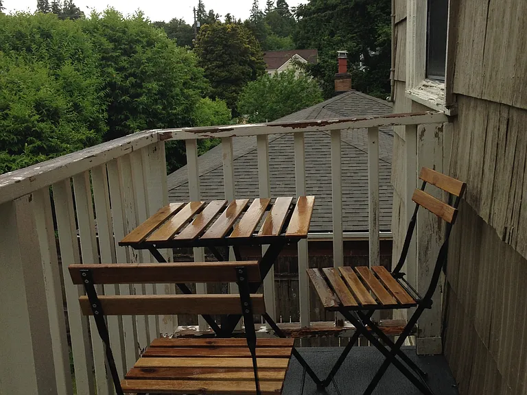 small back patio off entrance door