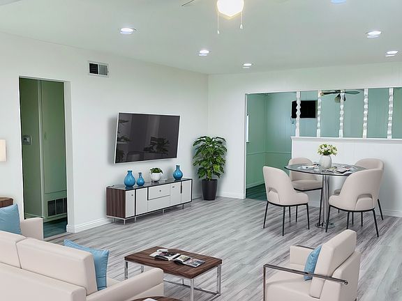 Living room with staging