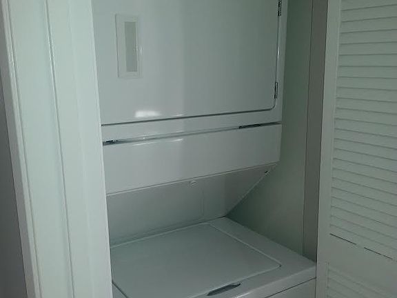 Full size washer and dryer in the unit.