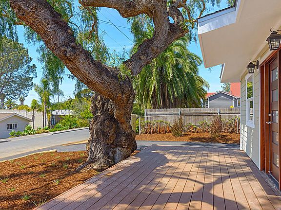 Private front yard and deck
