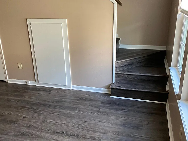 Living room looking at stairs