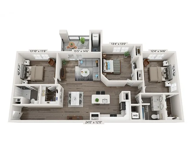 Floor plan 3 BD