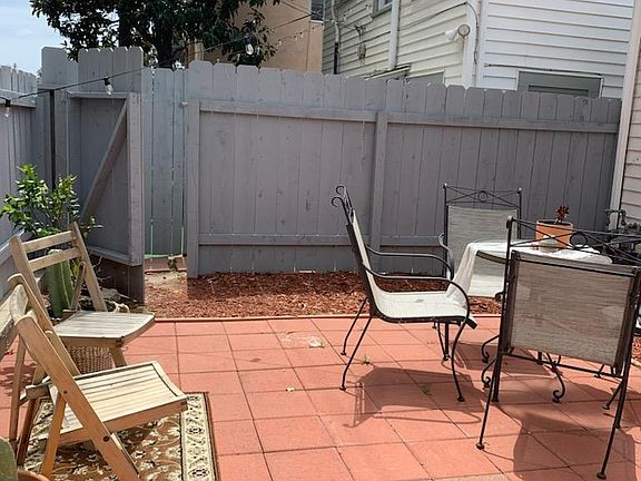 Private fully fenced backyard