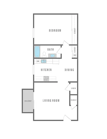 Floor plan 1 Bedroom 1 Bath