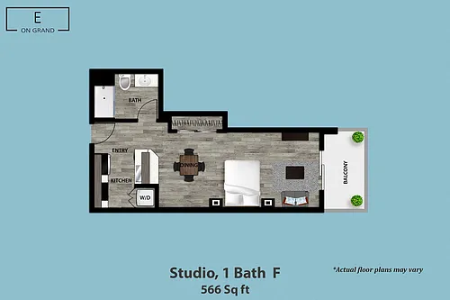 Floor plan Studio F