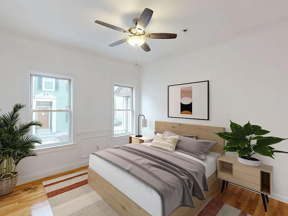 Bedroom 1. This image shows a virtually furnished space. Bedrooms come unfurnished.
