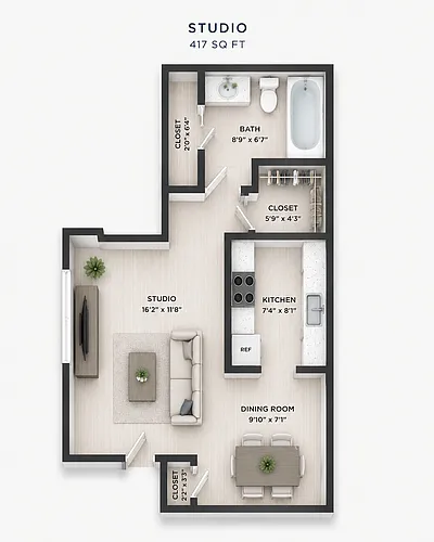 Floor plan WARREN CLUB STUDIO