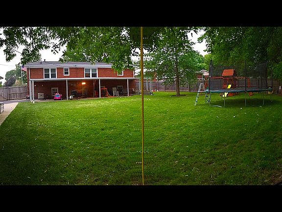 Back yard and view of house 