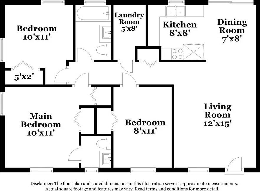 3 bed, 1.5 bath, 888 sqft, $1,385 — Photo 2