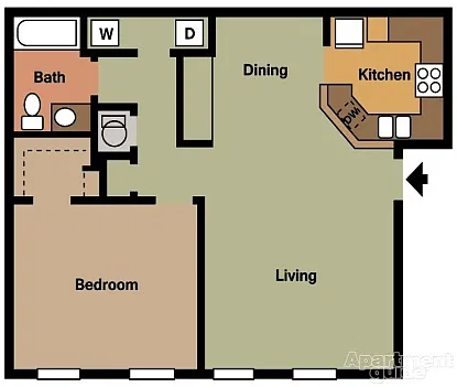Floor plan 1X1