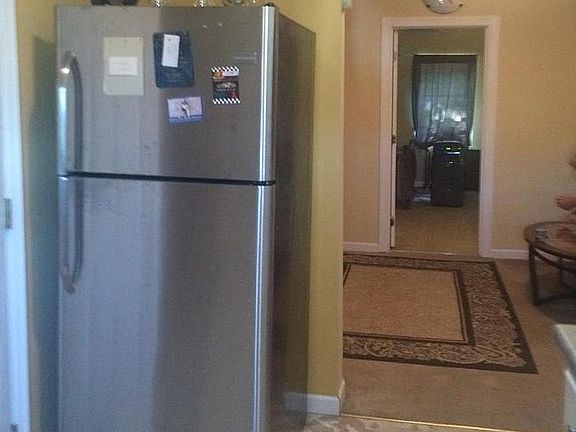 Kitchen looking towards living room and bedroom