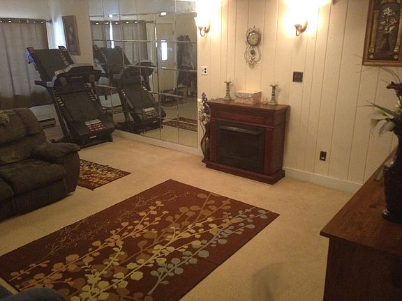 Living room fireplace