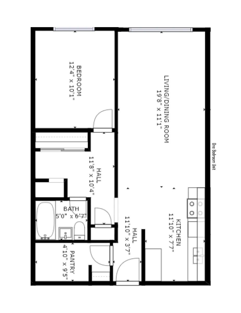Floor plan One Bedroom
