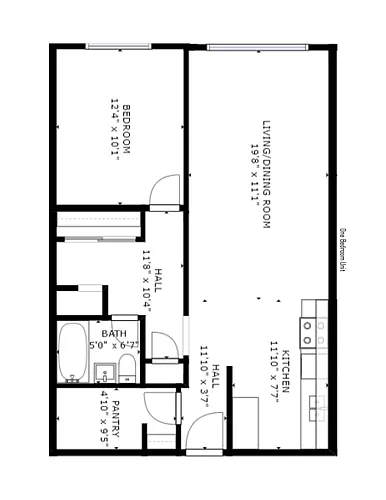 Floor plan One Bedroom