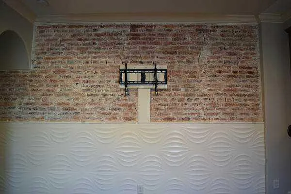 Accent wall in living room