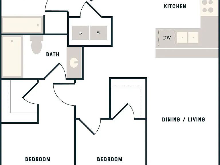 TRS2 - 2 Bed, 2 Bath - Apt B TRS2 - 2 Bed, 2 Bath - Apt B