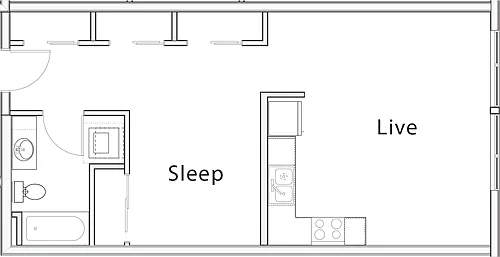 Floor plan Studio F