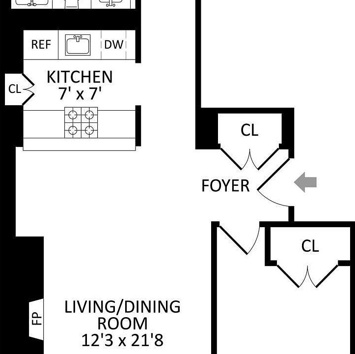 1st image of 521 W 47th St APT 1D