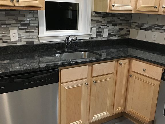 New glass tile backsplash