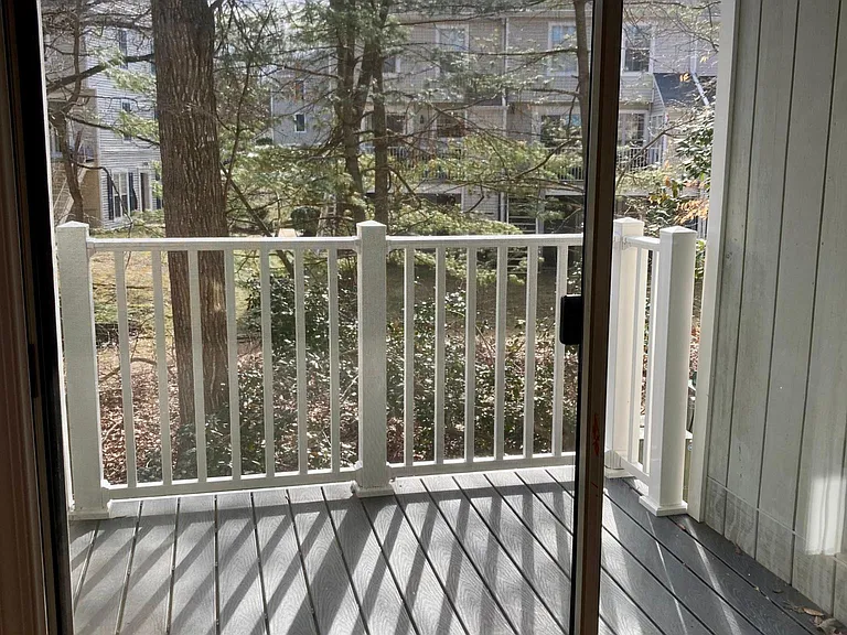 Balcony backs to woods