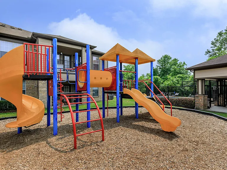 Vibrant playground at North Forest Trails Apartments in Houston