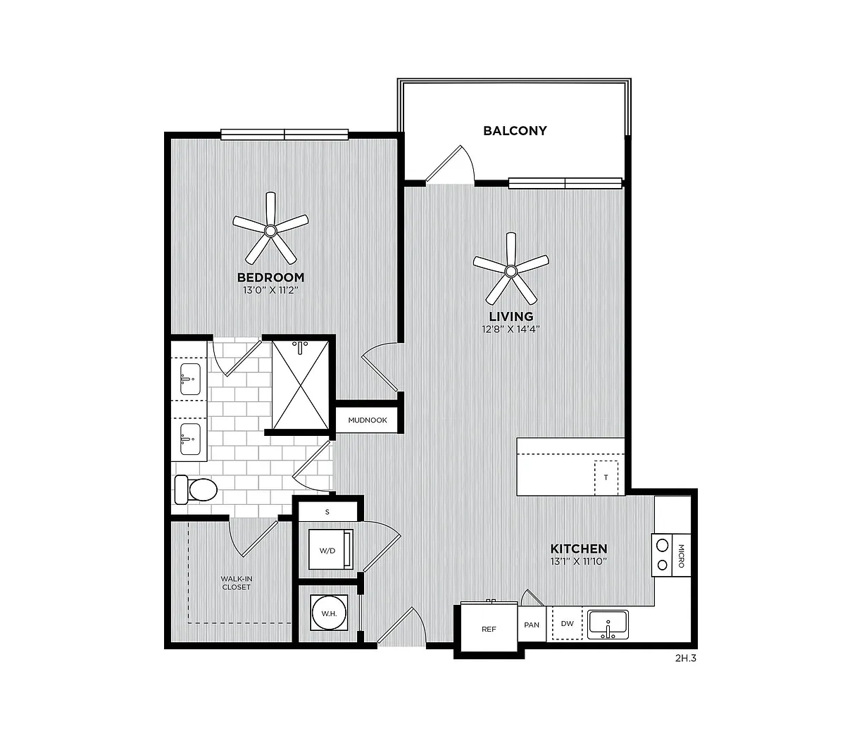 Floor plan Quartrefoil Renovated