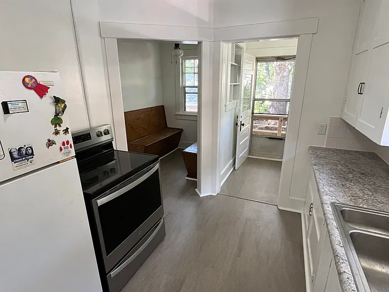 Breakfast nook in background