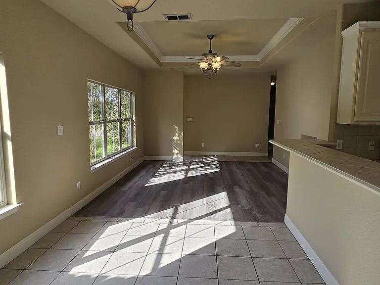 Dining room to at living room