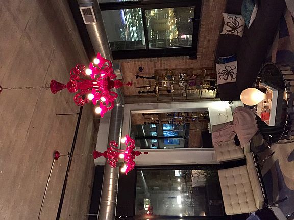 Living room with city views