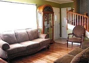 Refinished Hardwood Floors in Living Room